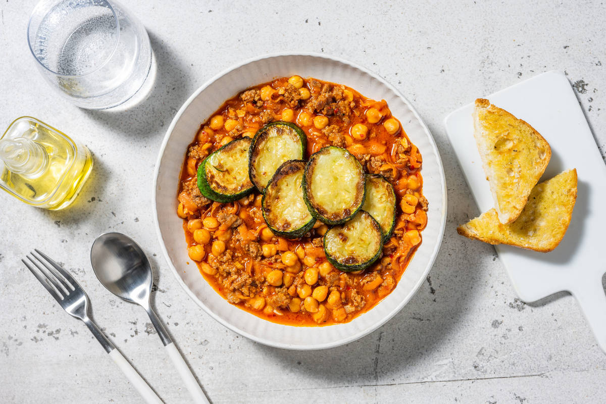 Tagine Inspired Harissa Lamb and Chickpeas