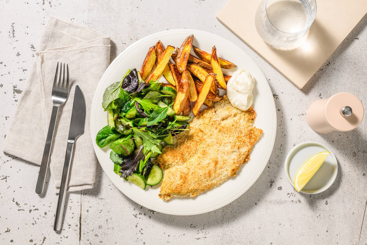 Zesty Breaded Cod and Chips