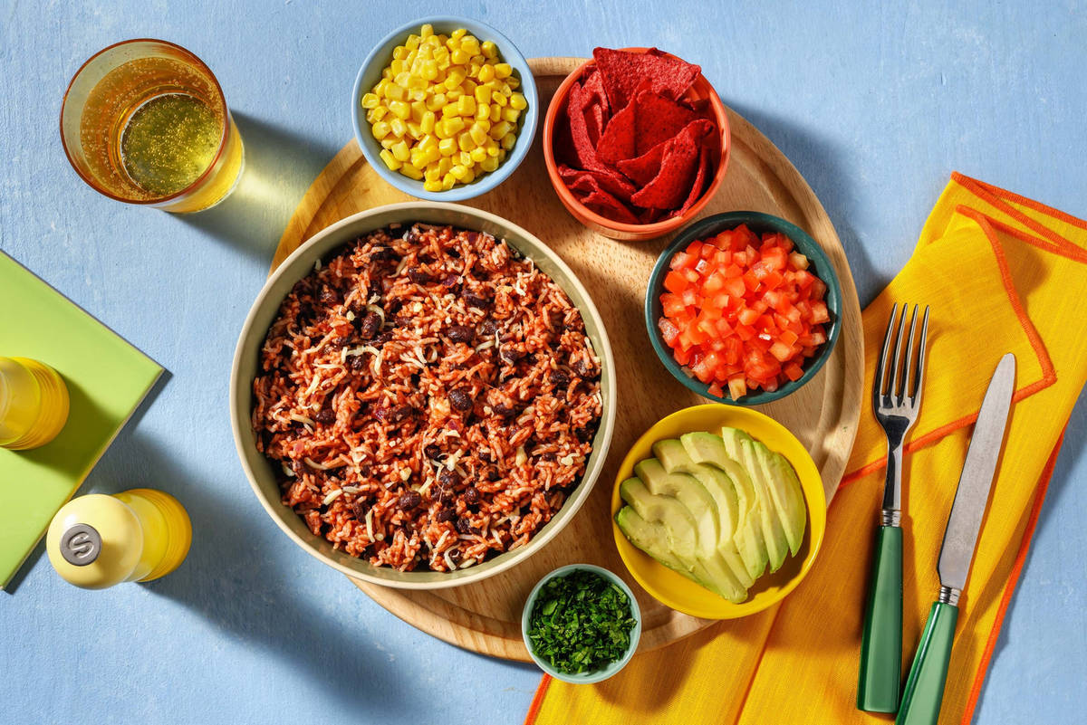 Riz Tex-Mex relevé à la tomate