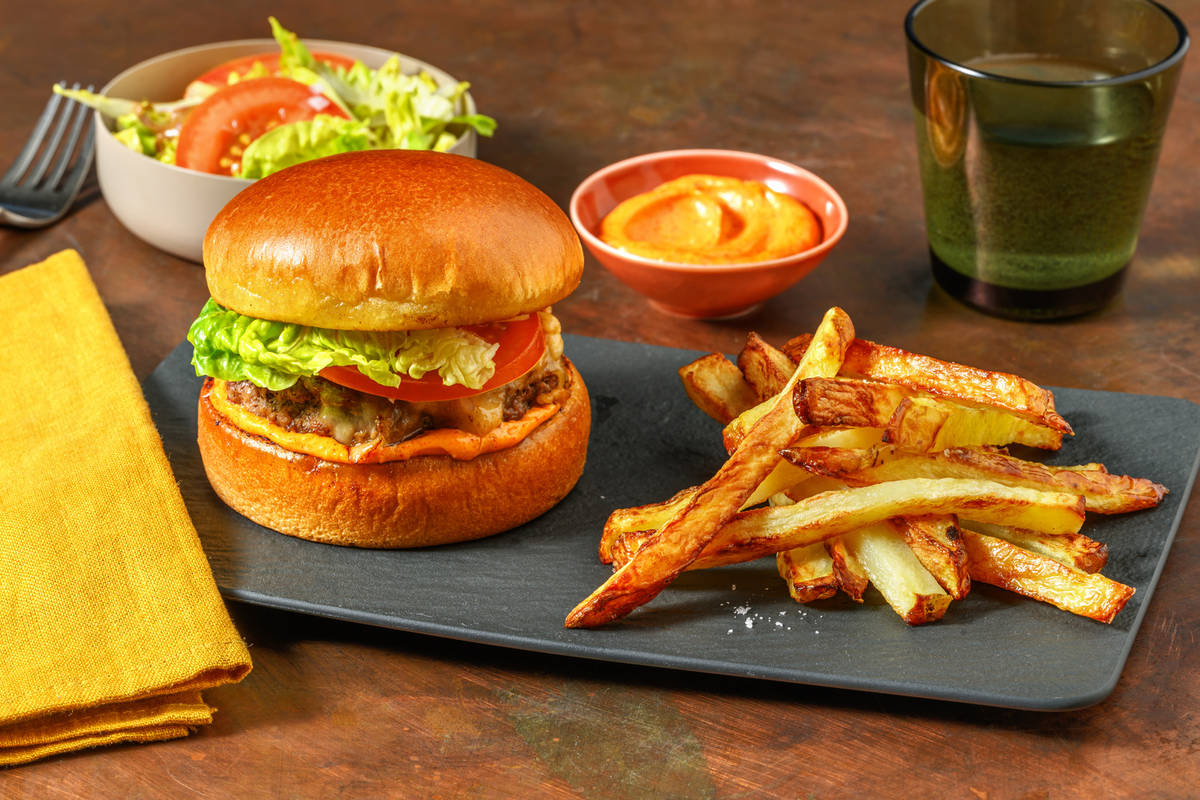 Le Smash Burger bœuf & cheddar