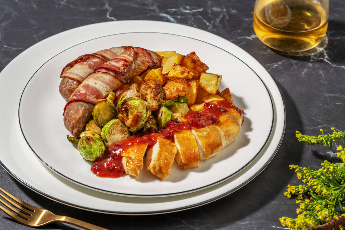 Cranberry & Orange Chicken and Giant Pigs in Blankets