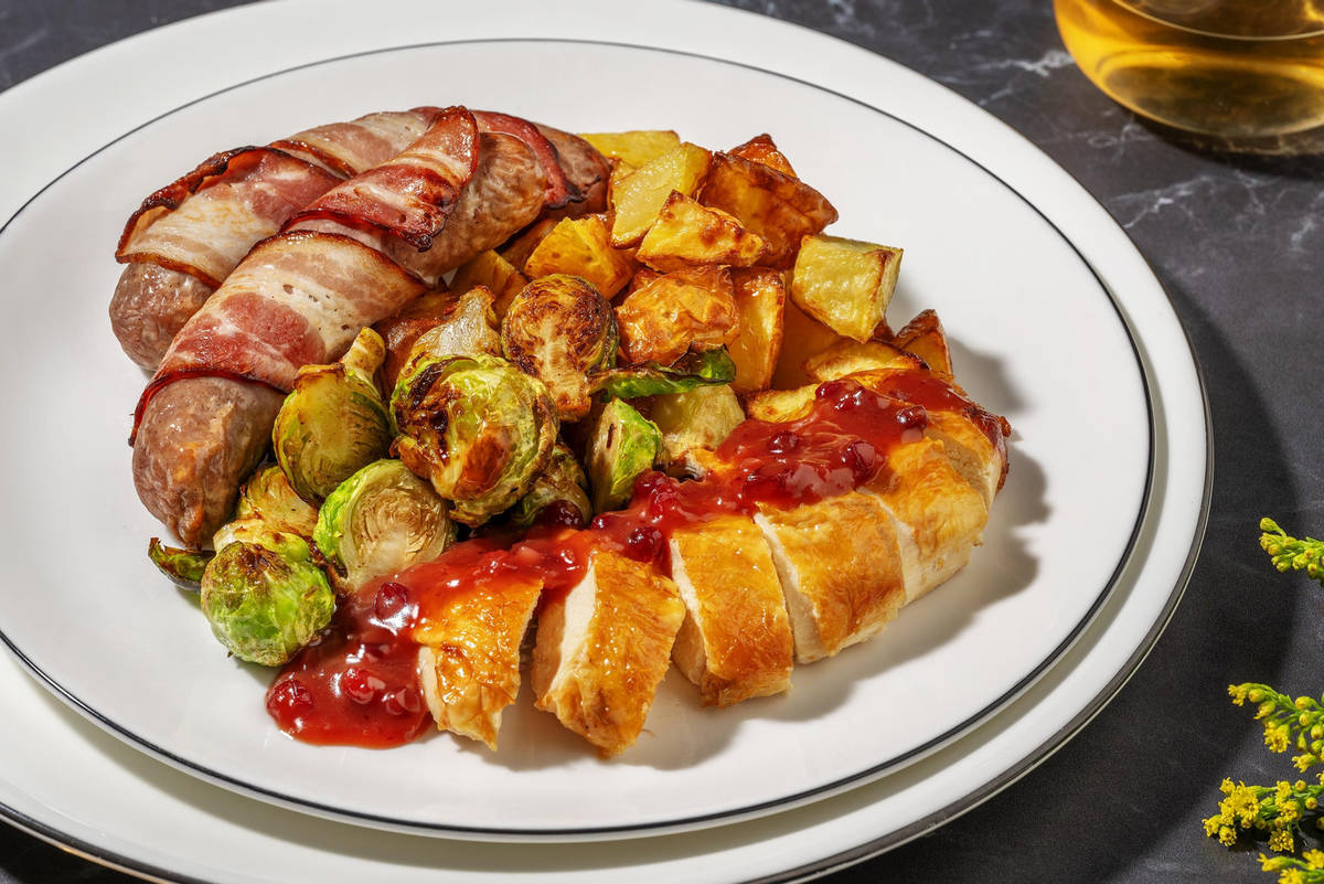 Cranberry & Orange Chicken and Giant Pigs in Blankets