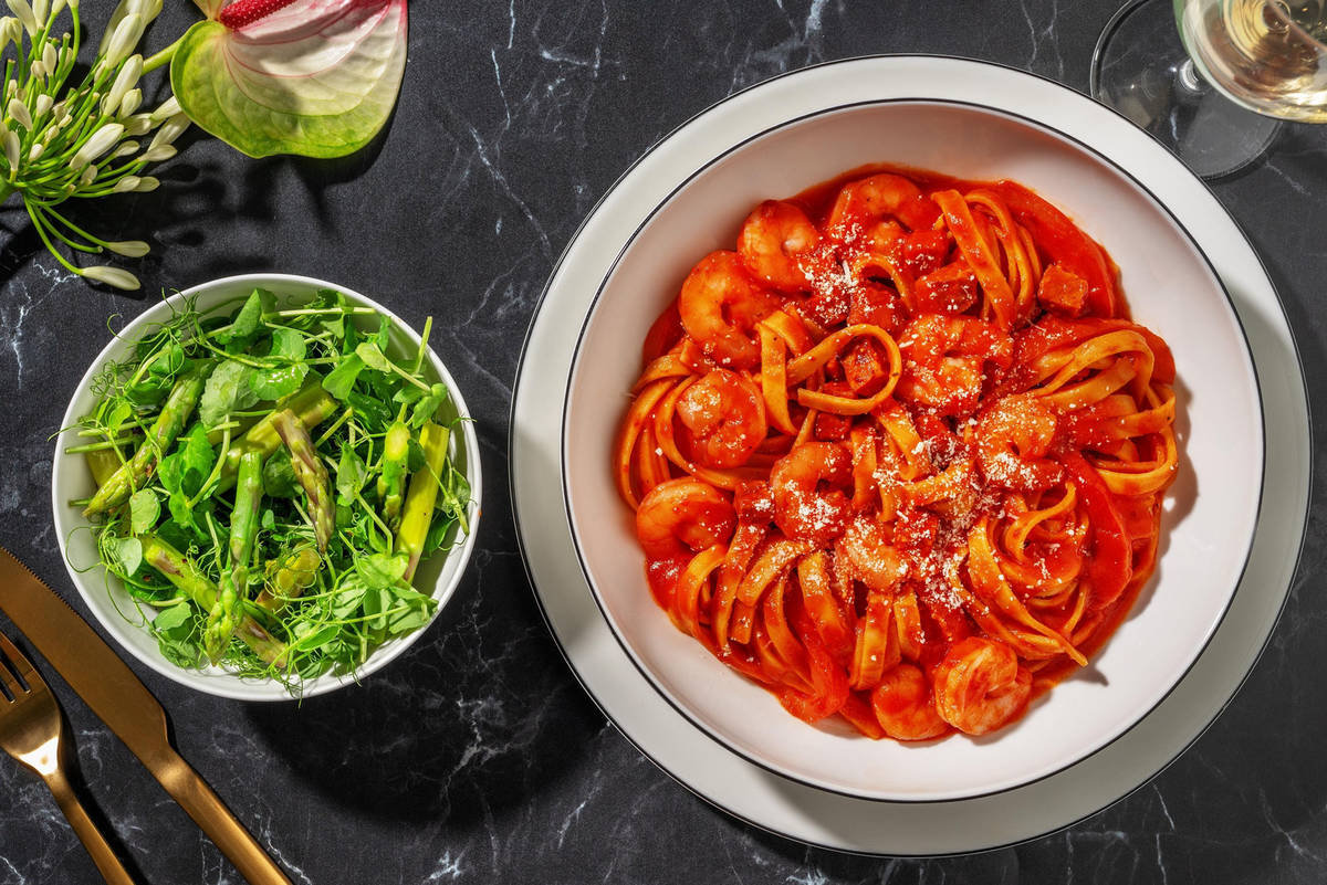 King Prawn, Chilli and Chorizo Fresh Tagliatelle