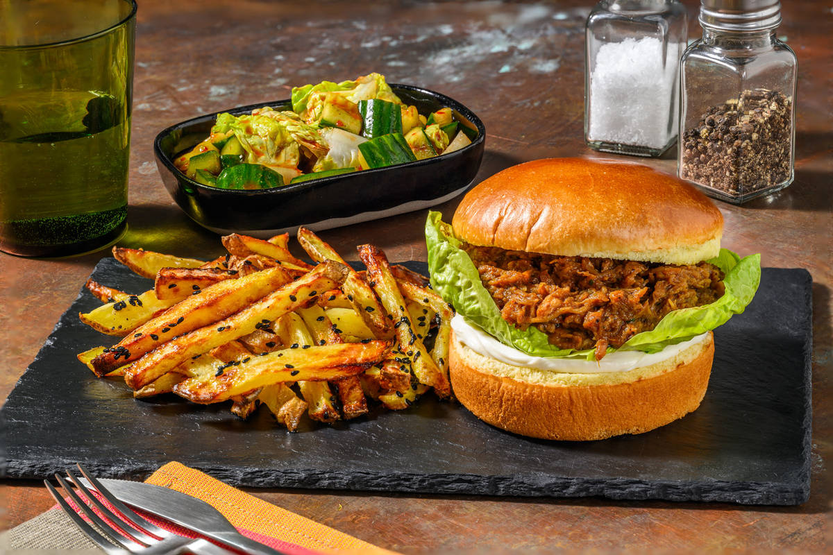 Bulgogi Pulled Beef Burger