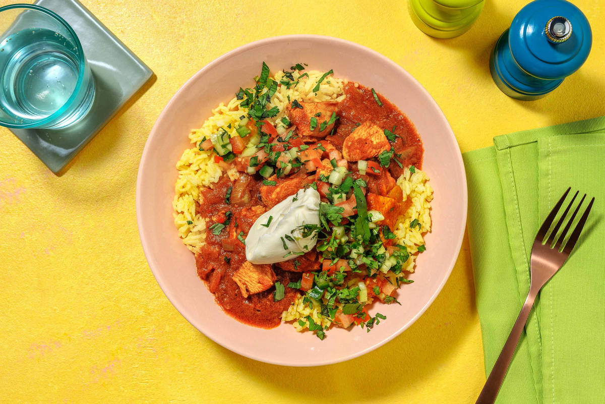 Curry de poulet façon jalfrezi