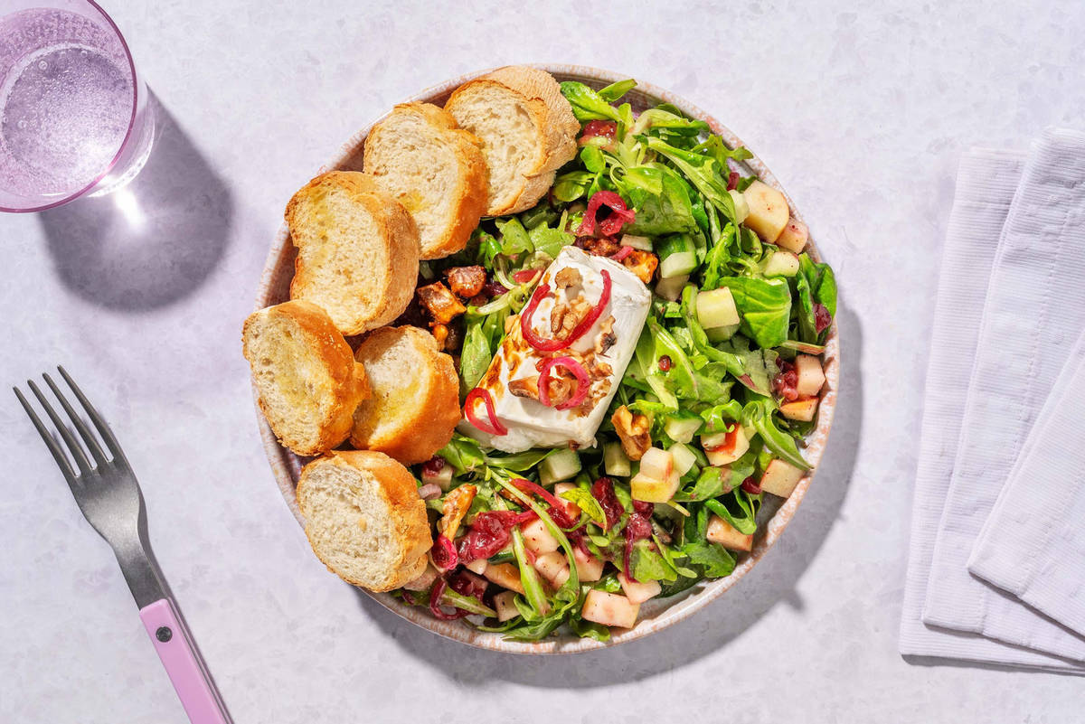 Baked Goat's Cheese Salad with Crostini