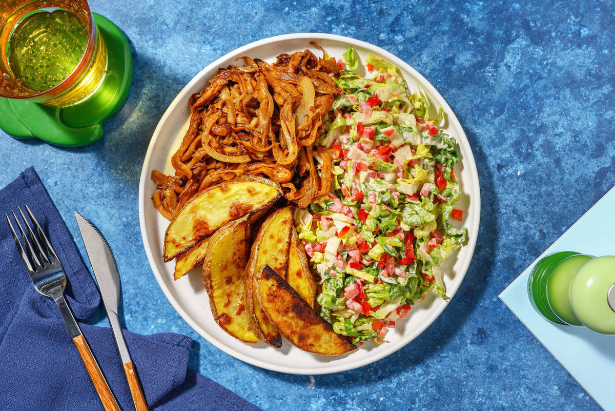 Thousand Island Salad mit Fajita-Austernpilzen