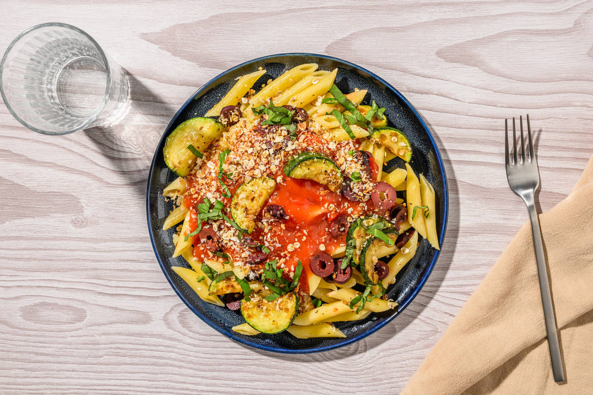 Pasta Verdure mit Kalamata-Oliven