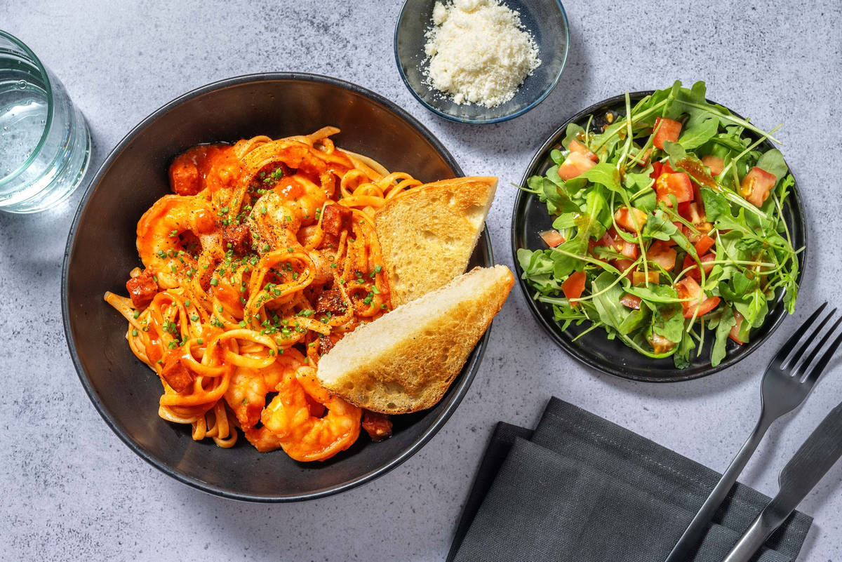 Ultimate King Prawn and Chorizo Linguine