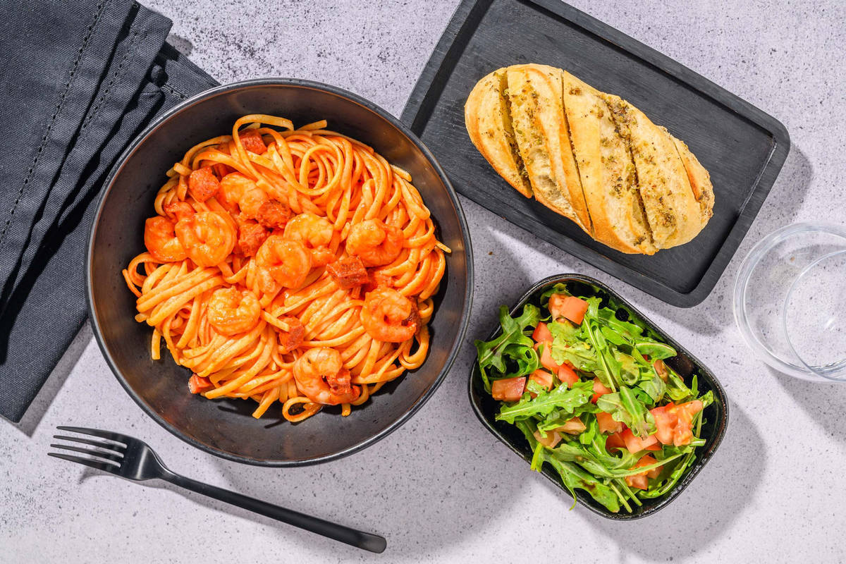 Ultimate King Prawn and Chorizo Linguine
