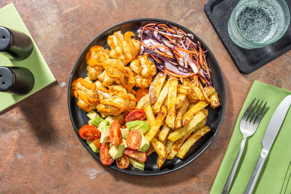 Korean Style Cheesy Cauliflower Nuggets