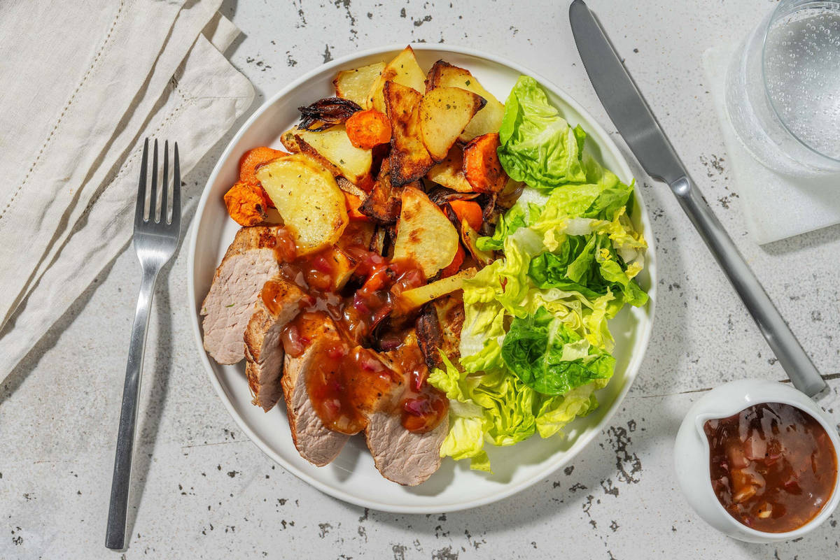 Schweinefilet in Aprikosen-Soße