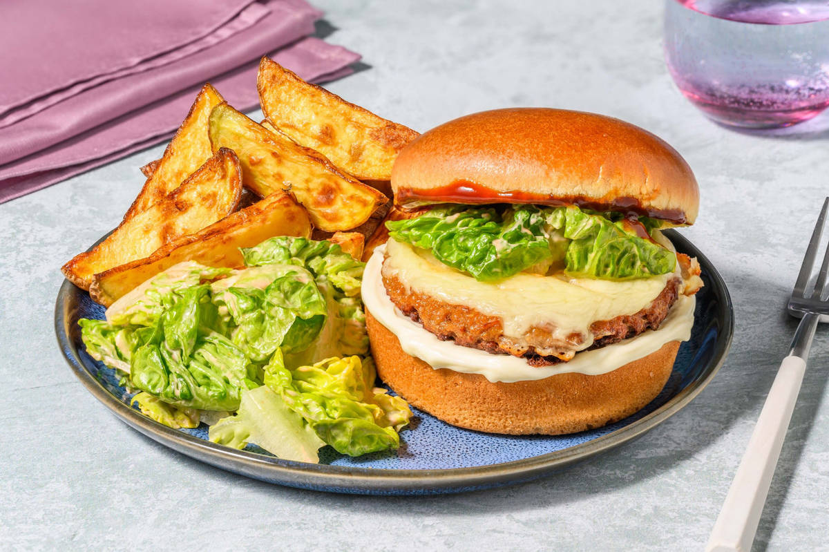 Veggie BBQ Cheeseburger