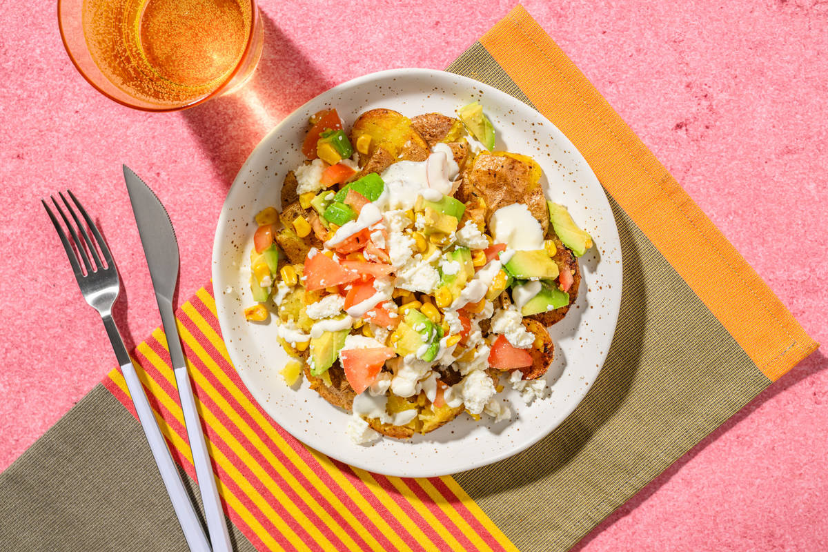 Loaded Honey Peri Peri Smashed Potatoes 