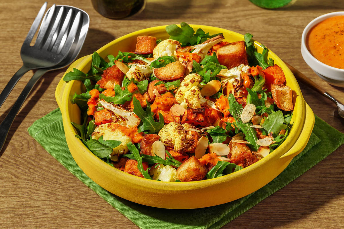 Romesco Roasted Cauliflower Salad