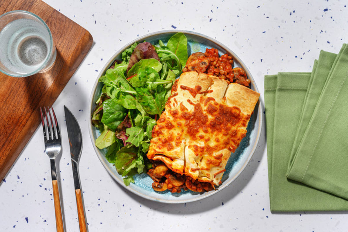 Chipotle Lentil and Mushroom Enchiladas
