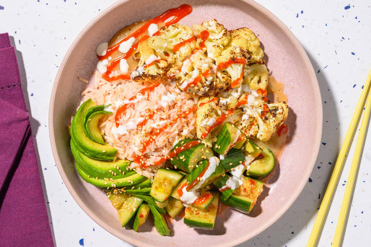 Honey-Miso Cauliflower Poke Bowl