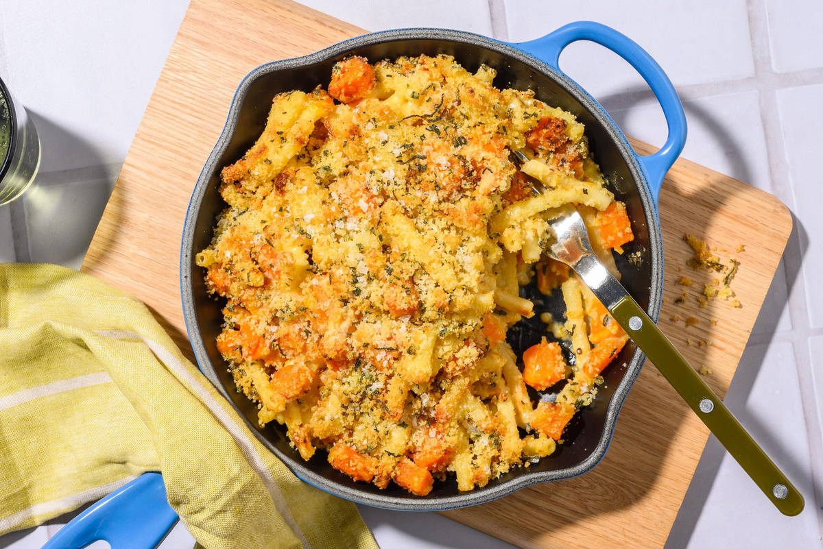 Autumnal Bacon and Butternut Mac and Cheese