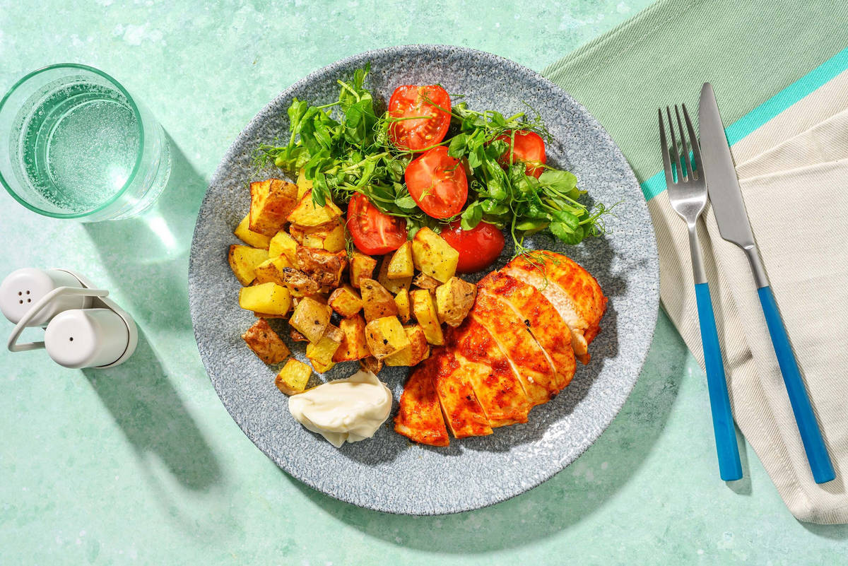 Peri Peri Chicken Breast and Bacon Traybake