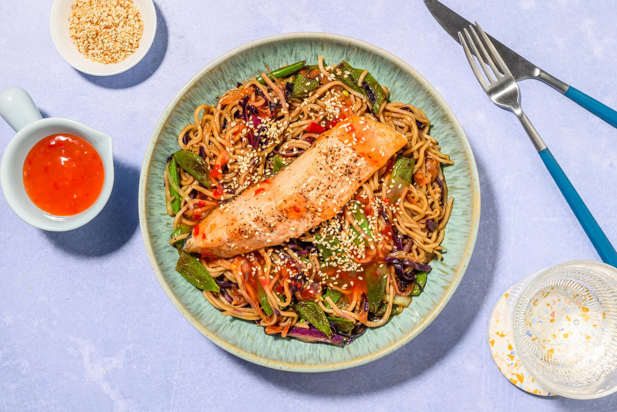 Sweet Chilli Salmon Noodle Bowl