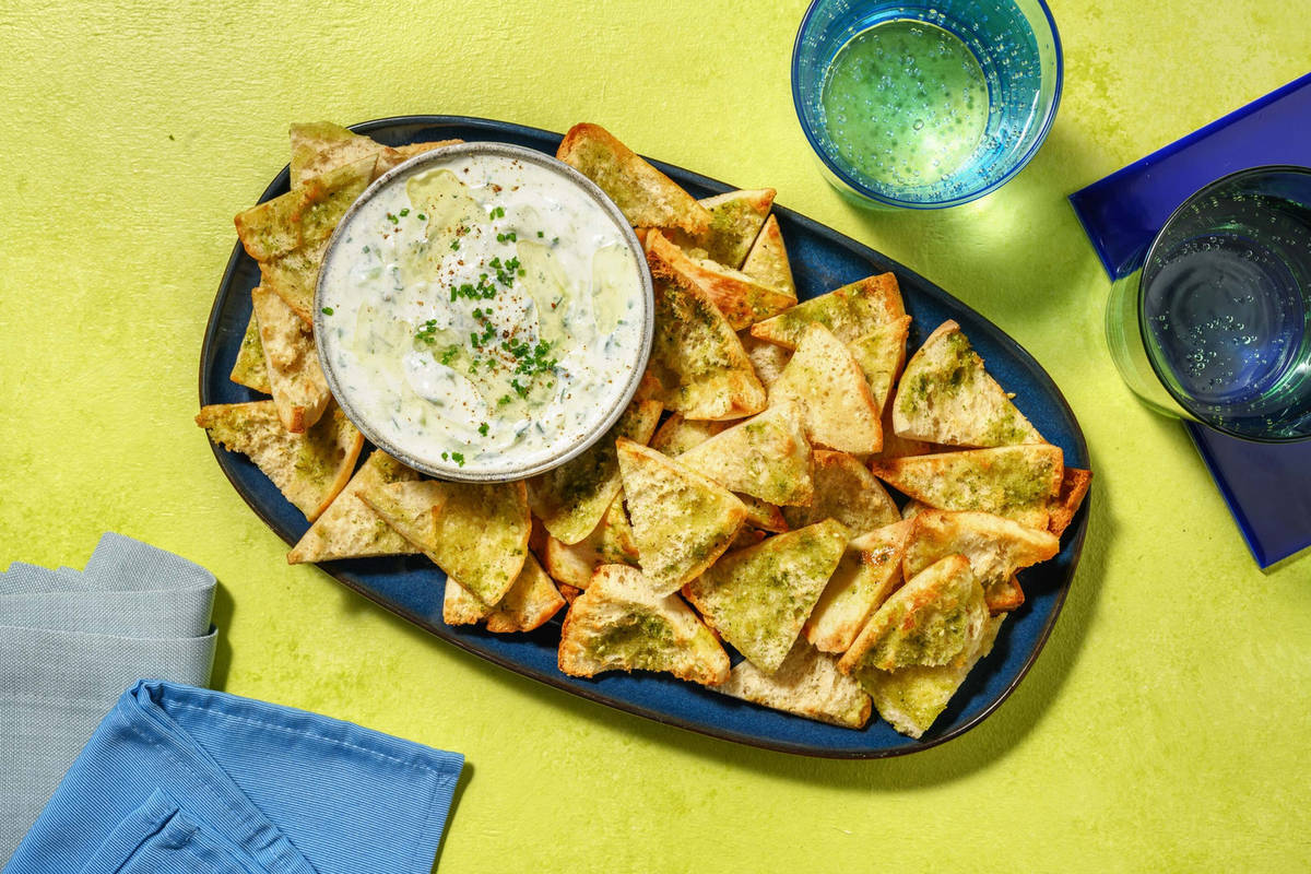 Zelfgemaakte tzatziki 