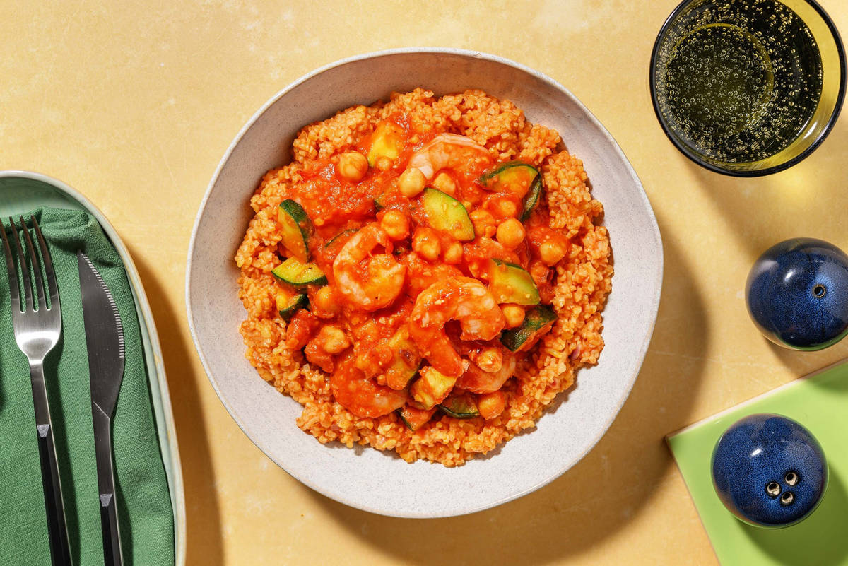 Middle Eastern Style Prawn and Chickpea Tagine
