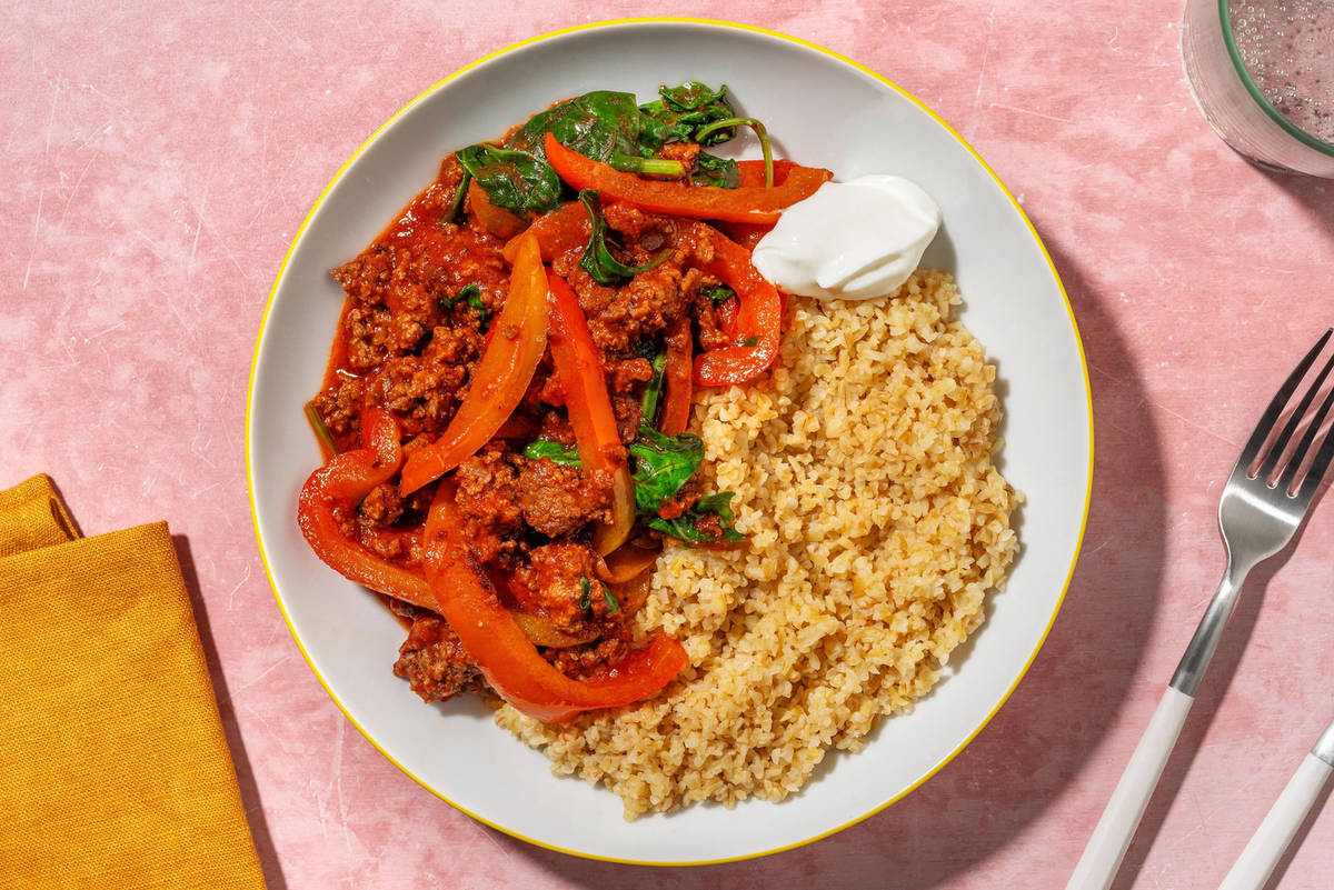 Speedy Middle Eastern Inspired Harissa Lamb