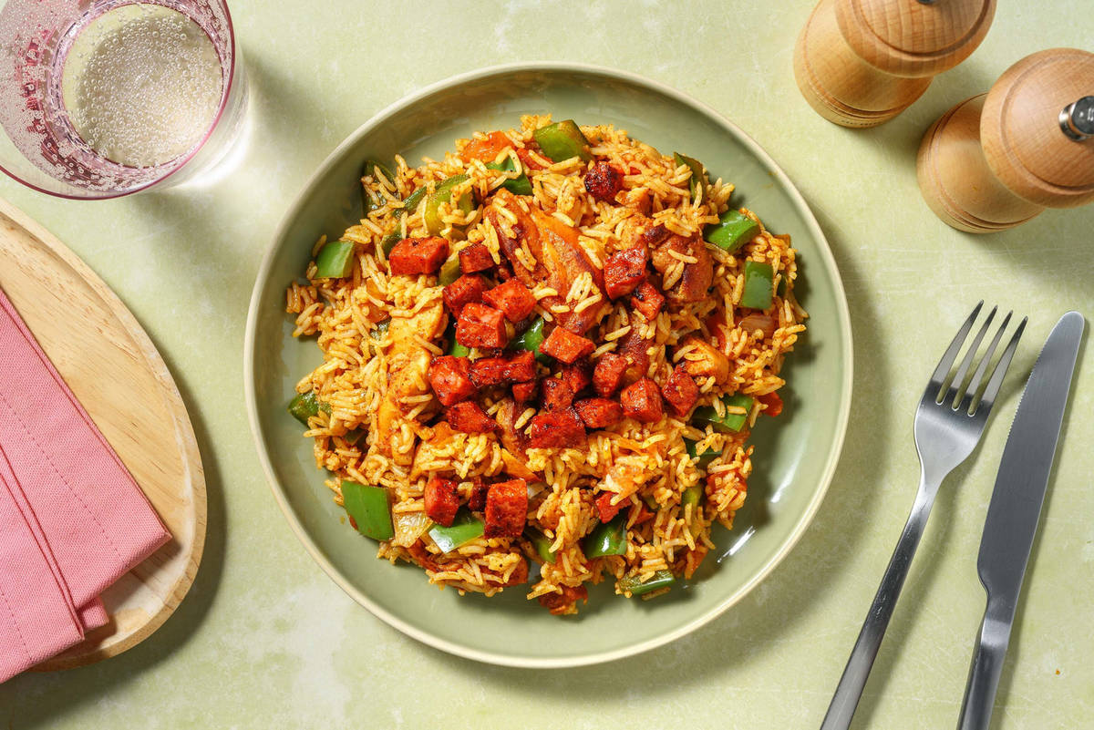 Riz façon jambalaya au poulet & chorizo 