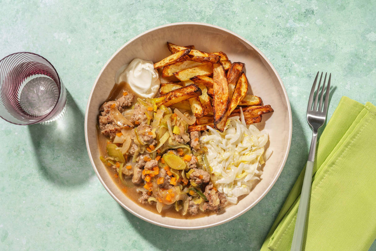 Hauntingly Hearty Cheddar Sausage Stew