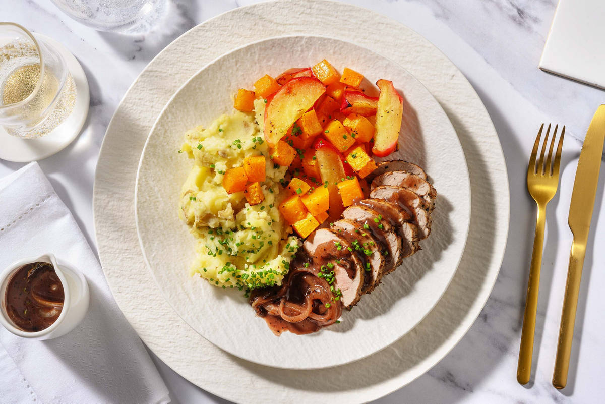 Pork Tenderloin in Red Wine Jus