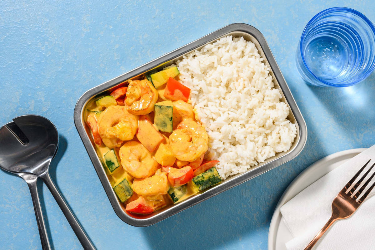 Curry rouge de crevettes à la thaïlandaise