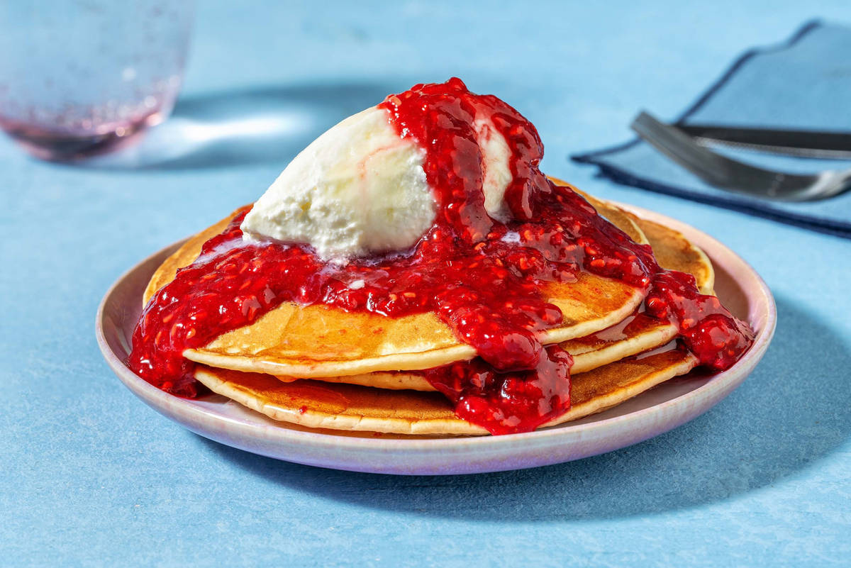 American pancakes met mascarpone