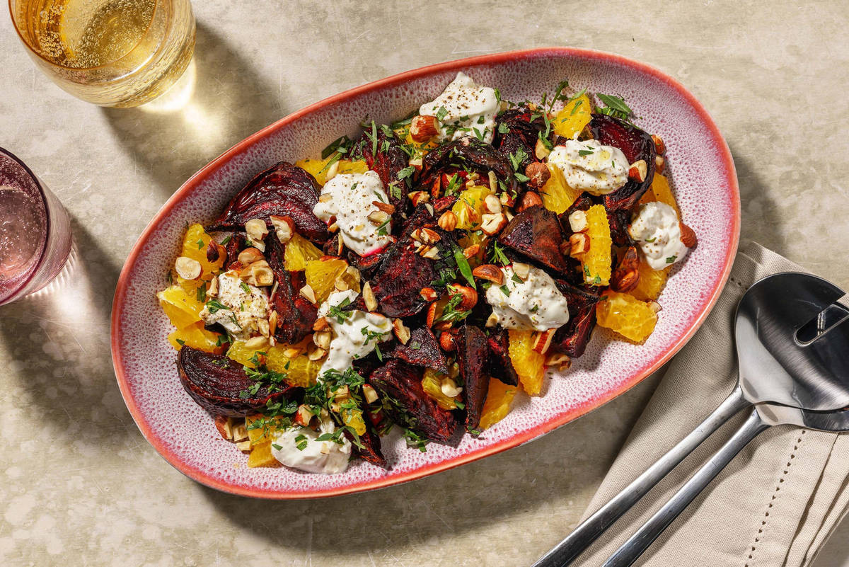 Mortensaften beet and orange salad