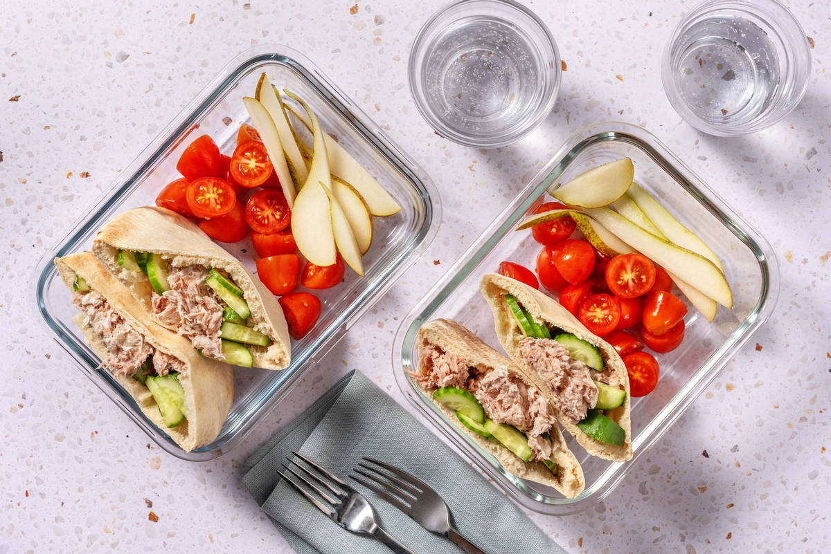 Tuna pita pocket kids lunch box