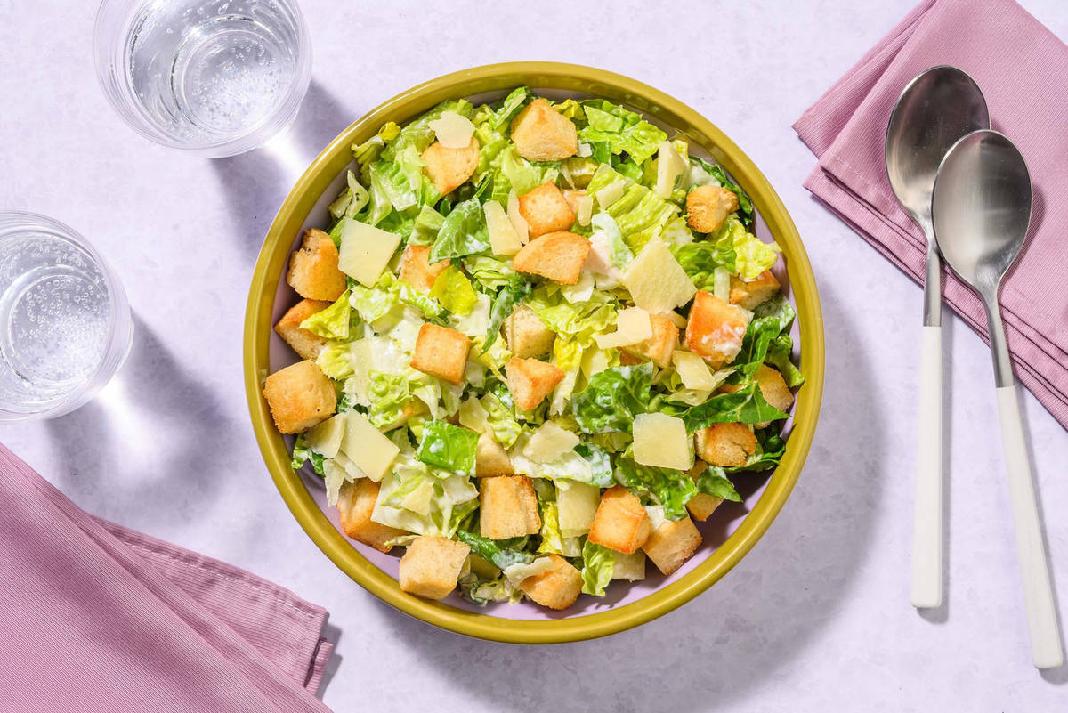Caesarinspirerad sallad