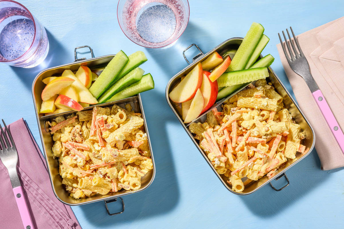 Pastasallad som matsäck till barn