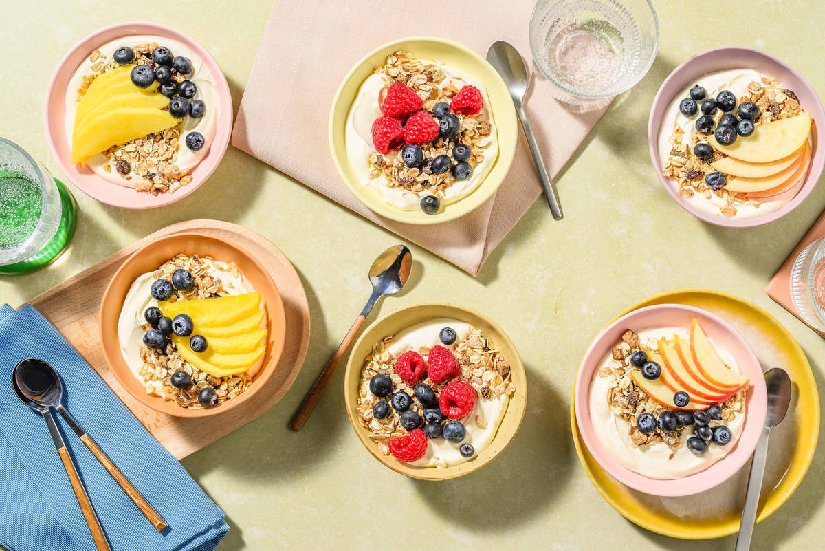 Granola en yoghurt op z'n Grieks combinaties