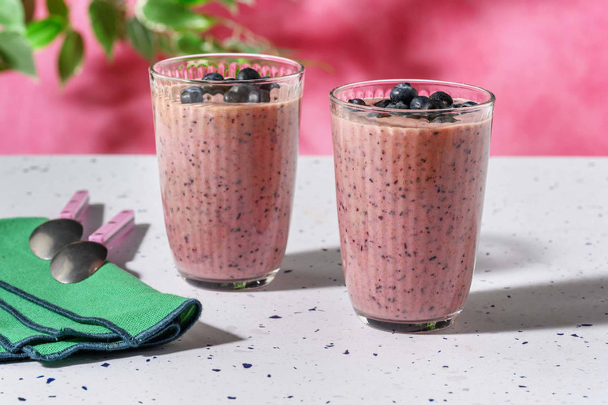 Tutti-fruttismoothie met blauwe bessen