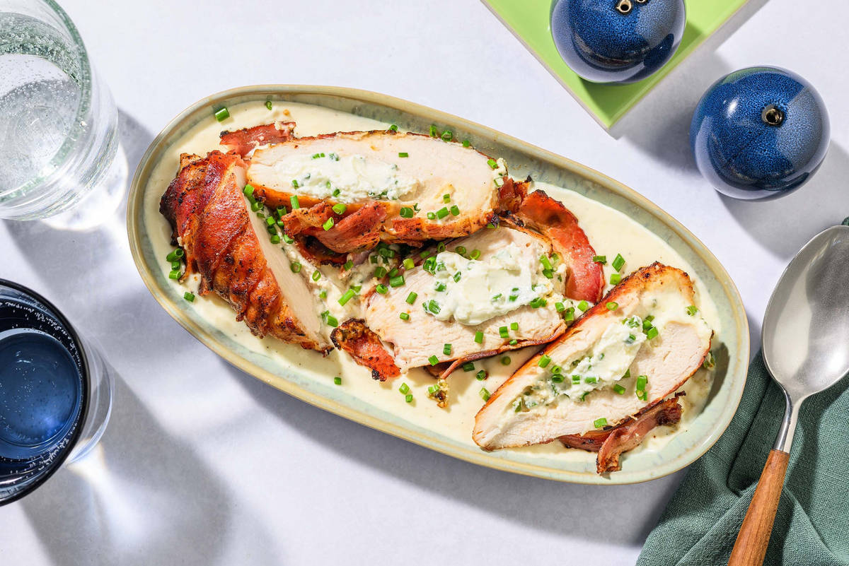 Cheesy Stuffed Bacon Wrapped Chicken Breasts