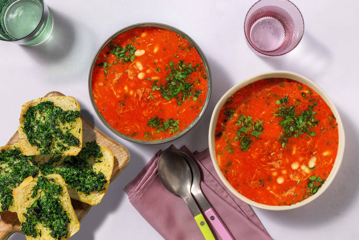 Smoky Pulled Pork and Bean Soup