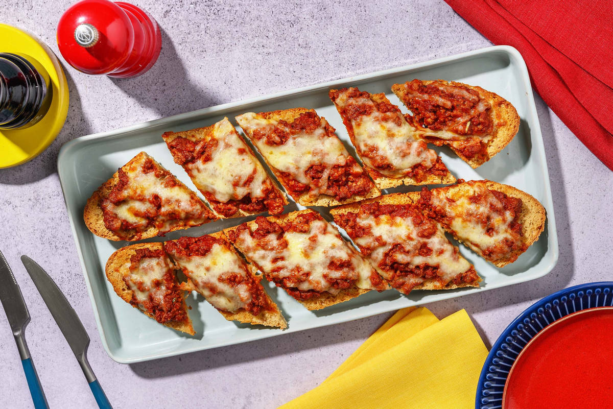 Bolognese Loaded Garlic Bread