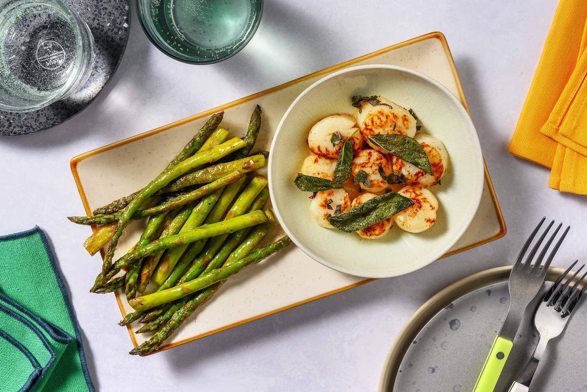 Tapas Style Brown Butter and Sage Scallops