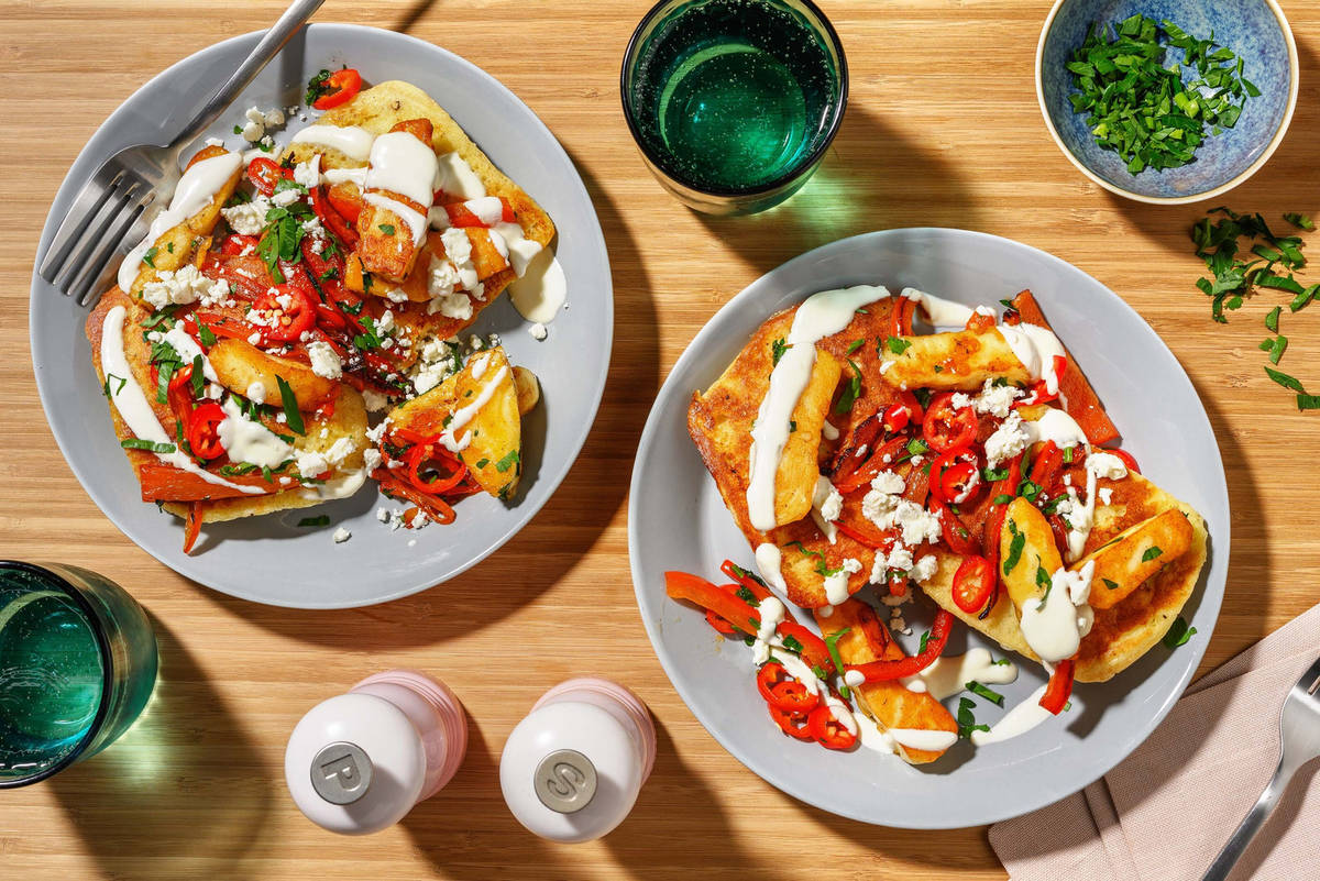 Hot Honey Halloumi Loaded Eggy Bread