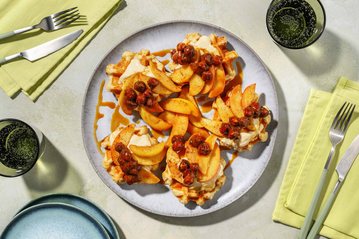Toffee Apple Waffle Platter