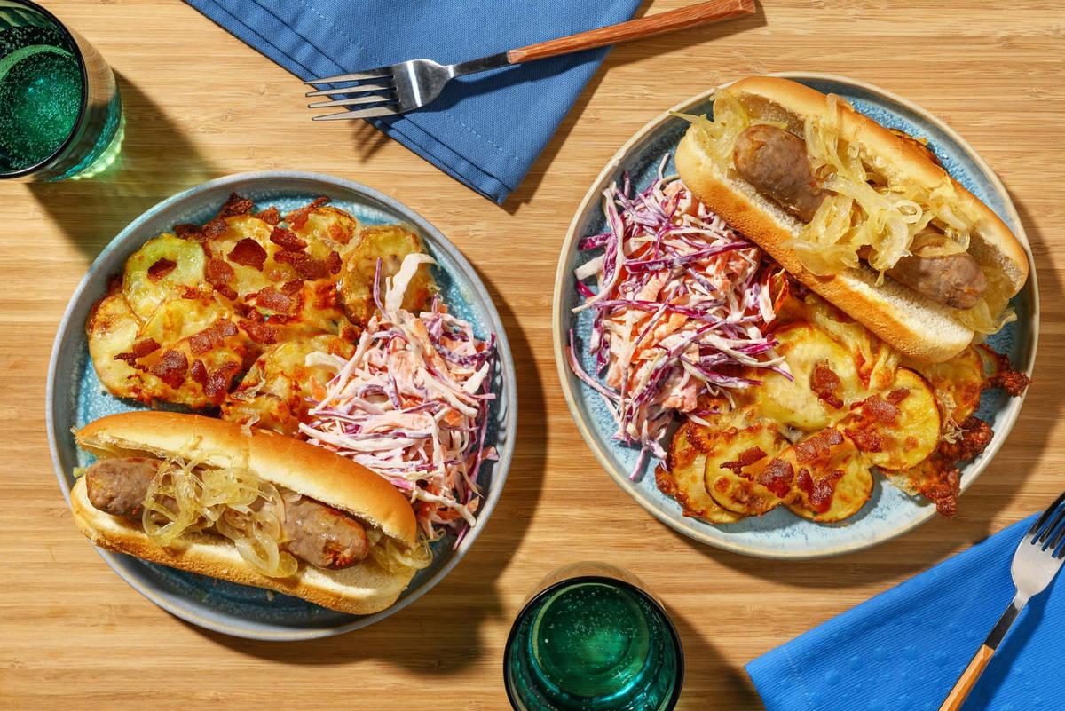 Bonfire Night Hot Dog & Loaded Smoky Potatoes