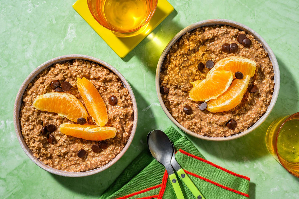 Chocolate Orange Oats Breakfast Bowl