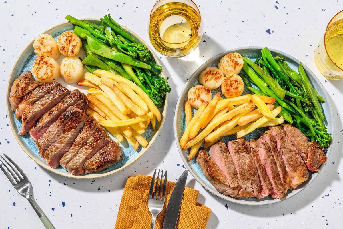 Surf and Turf Bundle 21 Day Aged Rump Steak Recipe HelloFresh
