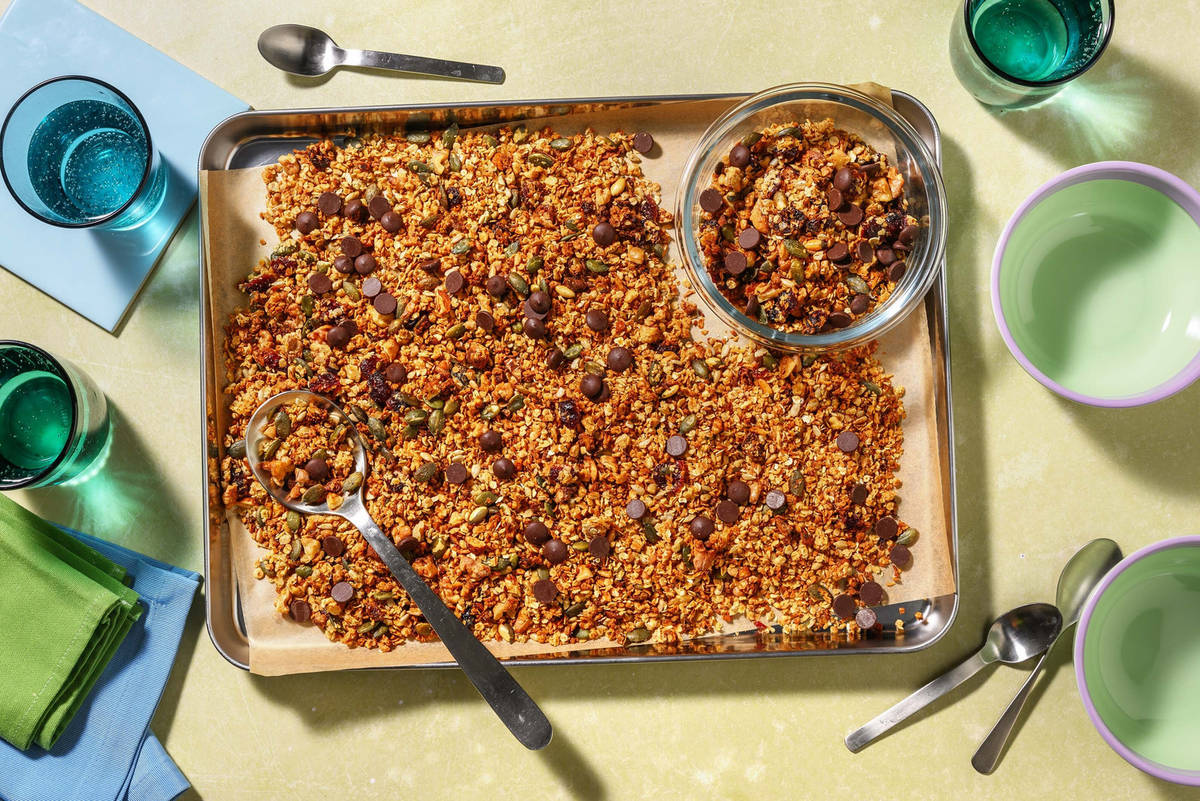 Zelfgemaakte granola