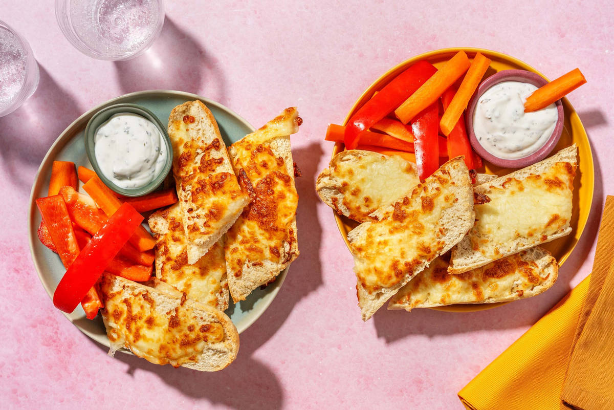 Pain d'ail au fromage grillé pour enfants