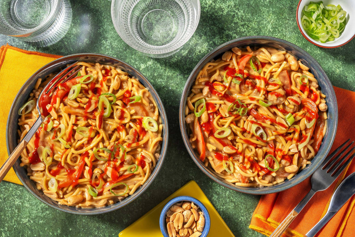 Peanutty Pork Chow Mein